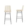 Bois Dessus Bois Dessous Chaises Et Tabourets De Bar 2 Tabourets De Bar En Rotin Et Métal Noirs -Bancs Soldes 2 tabourets de bar en rotin et metal noirs