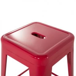 Beliani Chaises Et Tabourets De Bar 2 Tabourets De Bar Rouge De 76 Cm -Bancs Soldes 2 tabourets de bar rouge de 76 cm 3