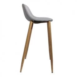 Toilinux Chaises Et Tabourets De Bar 4 Tabourets De Bar Scandinave Gris -Bancs Soldes 4 tabourets de bar scandinave gris 2