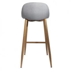 Toilinux Chaises Et Tabourets De Bar 4 Tabourets De Bar Scandinave Gris -Bancs Soldes 4 tabourets de bar scandinave gris 3