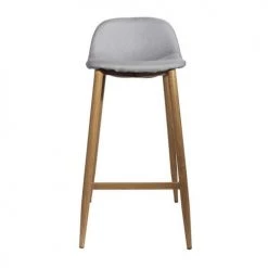 Toilinux Chaises Et Tabourets De Bar 4 Tabourets De Bar Scandinave Gris -Bancs Soldes 4 tabourets de bar scandinave gris 5