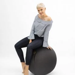 Sitting Point Chaises De Bureau Balle D'assise Aspect Feutrine Anthracite Avec Poignée Polyes. D65 -Bancs Soldes balle d assise aspect feutrine anthracite avec poignee polyes d65 3