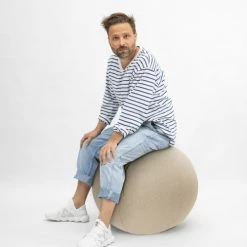 Sitting Point Chaises De Bureau Balle D'assise Aspect Feutrine Beige Avec Poignée Polyester D65 -Bancs Soldes balle d assise aspect feutrine beige avec poignee polyester d65 3