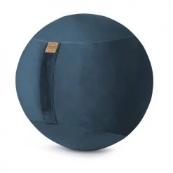 Sitting Point Chaises De Bureau Balle D'assise Avec Poignée Bleu Pétrole Velours D65