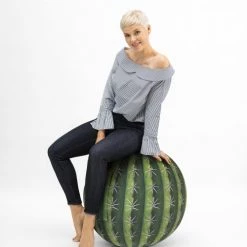 Sitting Point Chaises De Bureau Balle D'assise Motif Cactus Avec Poignée Polyester D65 -Bancs Soldes balle d assise motif cactus avec poignee polyester d65 3
