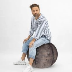 Sitting Point Chaises De Bureau Balle D'assise Motif Métal Avec Poignée Polyester D65 -Bancs Soldes balle d assise motif metal avec poignee polyester d65 3