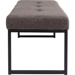 Kare Design Bancs Banc 1 Place En Tissu Marron Et Acier -Bancs Soldes banc 1 place en tissu marron et acier 3
