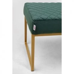 Kare Design Bancs Banc 1 Place En Velours Vert Et Acier Doré -Bancs Soldes banc 1 place en velours vert et acier dore 4