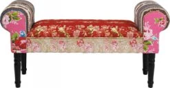 Kare Design Bancs Banc 1 Place Patchwork Rouge Et Bouleau Massif -Bancs Soldes banc 1 place patchwork rouge et bouleau massif 5