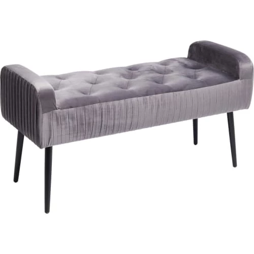 Kare Design Bancs Banc 1 Place Velours Gris Et Acier Noir 7 Kare Design Bancs Banc 1 Place Velours Gris Et Acier Noir – Image 5