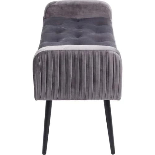 Kare Design Bancs Banc 1 Place Velours Gris Et Acier Noir 4 Kare Design Bancs Banc 1 Place Velours Gris Et Acier Noir – Image 2