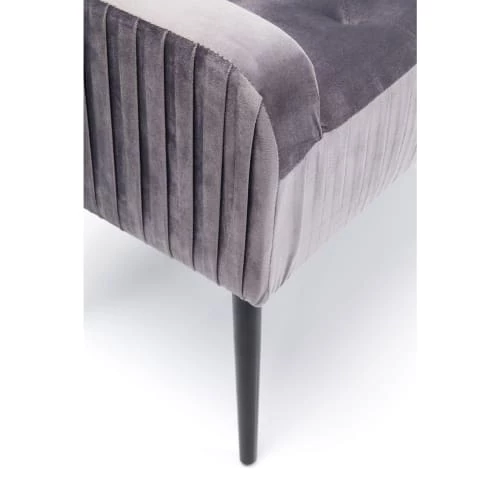 Kare Design Bancs Banc 1 Place Velours Gris Et Acier Noir 5 Kare Design Bancs Banc 1 Place Velours Gris Et Acier Noir – Image 3