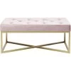 Kare Design Bancs Banc 1 Place Velours Rose Et Acier Doré 1 Kare Design Bancs Banc 1 Place Velours Rose Et Acier Doré -Bancs Soldes banc 1 place velours rose et acier dore