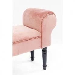 Kare Design Bancs Banc 1 Place Velours Rose Et Bouleau Massif -Bancs Soldes banc 1 place velours rose et bouleau massif 2