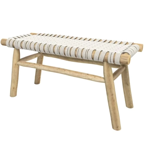 Rendez Vous Déco Bancs Banc 2 Places 90 Cm Tressé En Macramé Et Branche De Teck 3 Rendez Vous Déco Bancs Banc 2 Places 90 Cm Tressé En Macramé Et Branche De Teck