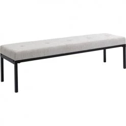 Kare Design Bancs Banc 2 Places Crème Et Acier -Bancs Soldes banc 2 places creme et acier 2