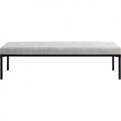 Kare Design Bancs Banc 2 Places Crème Et Acier