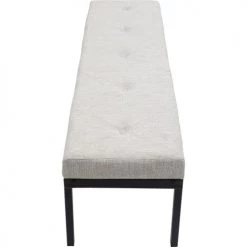 Kare Design Bancs Banc 2 Places Crème Et Acier -Bancs Soldes banc 2 places creme et acier 3