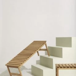 Hubsch Bancs Banc 2 Places En Bois Beige -Bancs Soldes banc 2 places en bois beige 4