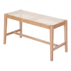 Rendez Vous Déco Bancs Banc 2 Places En Bois De Chêne Massif Et Cannage