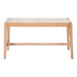 Rendez Vous Déco Bancs Banc 2 Places En Bois De Chêne Massif Et Cannage -Bancs Soldes banc 2 places en bois de chene massif et cannage 4