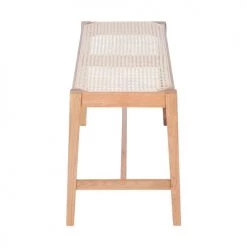 Rendez Vous Déco Bancs Banc 2 Places En Bois De Chêne Massif Et Cannage -Bancs Soldes banc 2 places en bois de chene massif et cannage 5