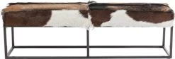 Kare Design Bancs Banc 2 Places En Peau De Chèvre Et Acier