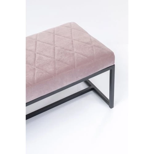 Kare Design Bancs Banc 2 Places En Velours Rose Et Acier Noir 4 Kare Design Bancs Banc 2 Places En Velours Rose Et Acier Noir – Image 2