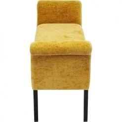 Kare Design Bancs Banc 2 Places Jaune Et Hêtre Massif -Bancs Soldes banc 2 places jaune et hetre massif 3