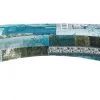 Kare Design Bancs Banc 2 Places Patchwork Bleu-vert Et Hêtre Massif -Bancs Soldes banc 2 places patchwork bleu vert et hetre massif