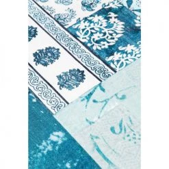 Kare Design Bancs Banc 2 Places Patchwork Bleu-vert Et Hêtre Massif -Bancs Soldes banc 2 places patchwork bleu vert et hetre massif 3