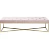 Kare Design Bancs Banc 2 Places Velours Rose Et Acier Doré