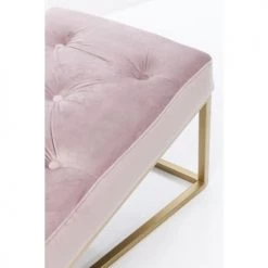 Kare Design Bancs Banc 2 Places Velours Rose Et Acier Doré -Bancs Soldes banc 2 places velours rose et acier dore 3