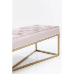 Kare Design Bancs Banc 2 Places Velours Rose Et Acier Doré -Bancs Soldes banc 2 places velours rose et acier dore 4