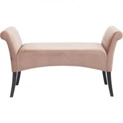 Kare Design Bancs Banc 2 Places Velours Rose Et Hêtre Massif