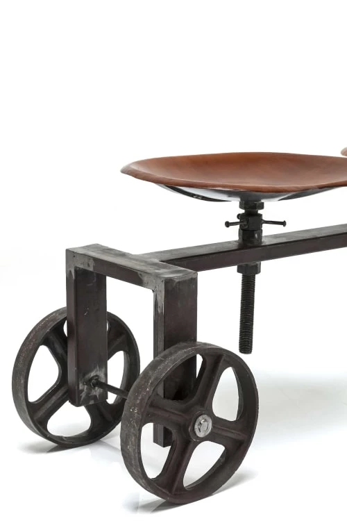 Kare Design Bancs Banc 3 Places En Fer Et Cuir 7 Kare Design Bancs Banc 3 Places En Fer Et Cuir – Image 5