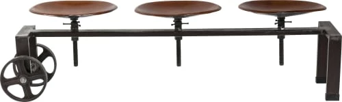 Kare Design Bancs Banc 3 Places En Fer Et Cuir 3 Kare Design Bancs Banc 3 Places En Fer Et Cuir