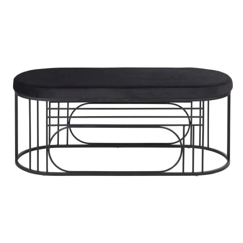Maisons Du Monde Bancs Banc Arrondi Noir 3 Maisons Du Monde Bancs Banc Arrondi Noir
