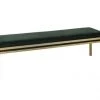 Mathi Design Bancs Banc Avec Assise En Velours Vert -Bancs Soldes banc avec assise en velours vert