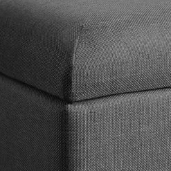 Tectake Bancs Banc Avec Coffre De Rangement Aspect Lin RANYA Effet Gris Foncé -Bancs Soldes banc avec coffre de rangement aspect lin ranya effet gris fonce 4