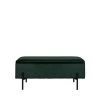 House Nordic Bancs Banc Avec Coffre De Rangement En Velours Et Métal Vert Forêt -Bancs Soldes banc avec coffre de rangement en velours et metal vert foret