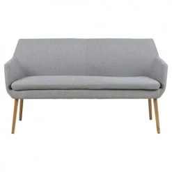 Toilinux Bancs Banc Avec Dossier Et Accoudoirs Pour Salle à Manger En Polyester -Bancs Soldes banc avec dossier et accoudoirs pour salle a manger en polyester 3