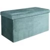 The Home Deco Factory Bancs Banc Coffre De Rangement Bleu Cadet -Bancs Soldes banc coffre de rangement bleu cadet
