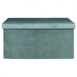 The Home Deco Factory Bancs Banc Coffre De Rangement Bleu Cadet -Bancs Soldes banc coffre de rangement bleu cadet 2