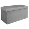 The Home Deco Factory Bancs Banc Coffre De Rangement Gris Souris -Bancs Soldes banc coffre de rangement gris souris