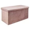 The Home Deco Factory Bancs Banc Coffre De Rangement Rose Poudré -Bancs Soldes banc coffre de rangement rose poudre
