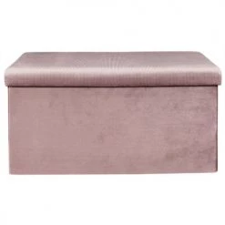 The Home Deco Factory Bancs Banc Coffre De Rangement Rose Poudré -Bancs Soldes banc coffre de rangement rose poudre 2