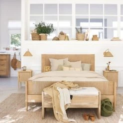 Maisons Du Monde Bancs Banc Coffre En Lin Beige Et Bois De Manguier -Bancs Soldes banc coffre en lin beige et bois de manguier 1000 16 0 222835 4