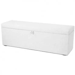 Homifab Bancs Banc Coffre En Tissu Gris Clair 160 Cm