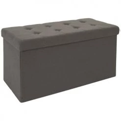 The Home Deco Factory Bancs Banc Coffre Pliable Eleonor Gris